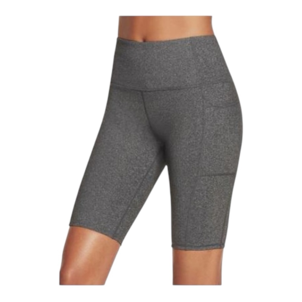 New Skechers Womens GoWalk GoFlex High Waisted Shorts Gray Small